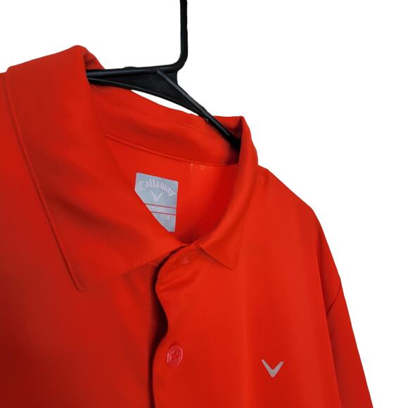 Callaway Opti-Dri Performance Golf Polo Red Short Sleeve Shirt Men Sz Large - Picture 8 of 9